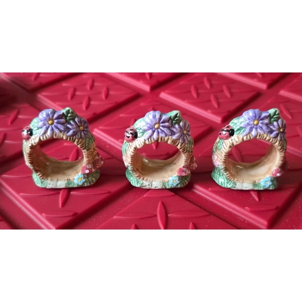 1998 Mercuries Rabbit Garden Party Springtime Tea Set Bunny Ladybugs Miniatures